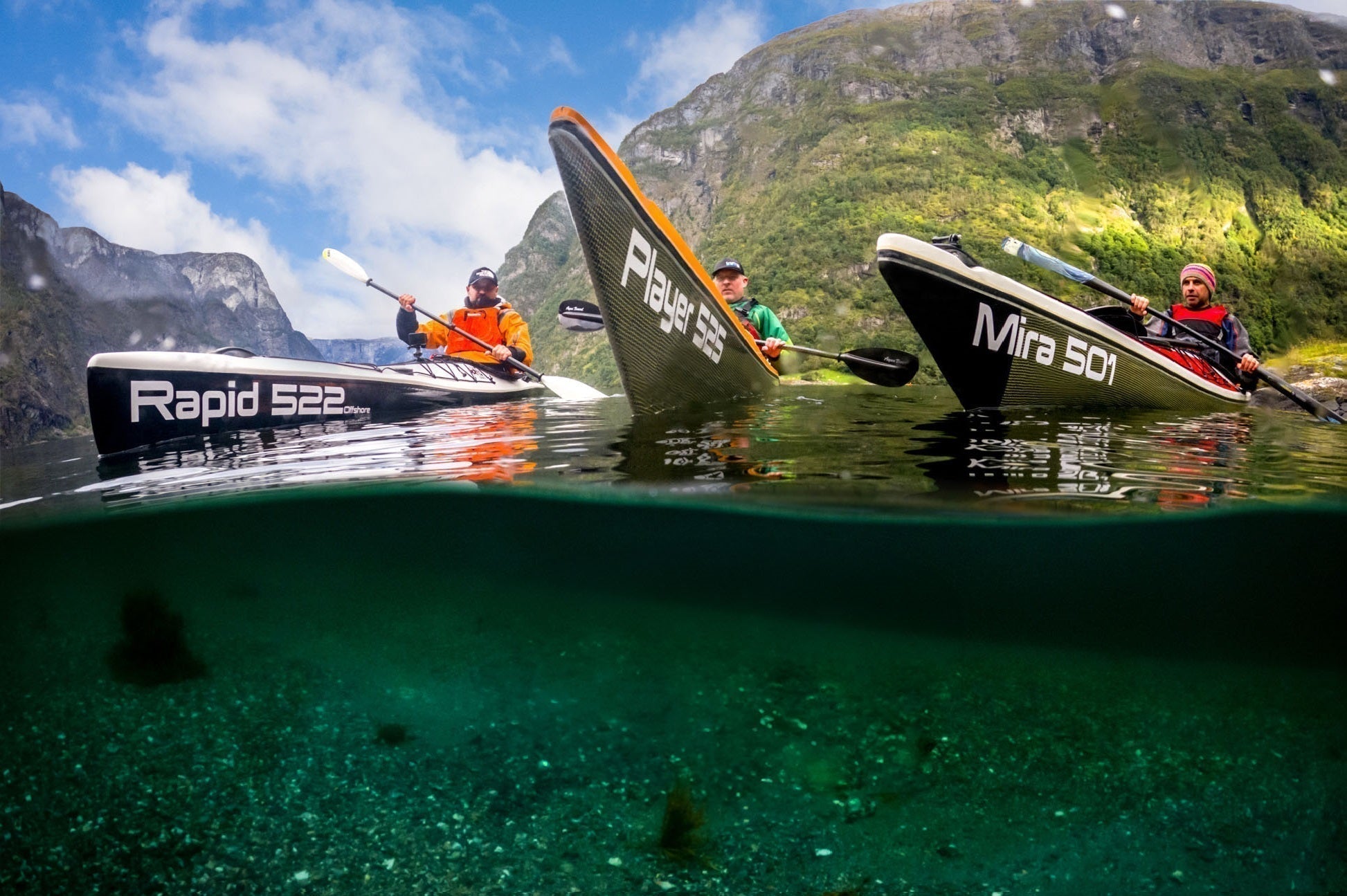 Kajakerna Mira, Player och Rapid från Wig Kayaks