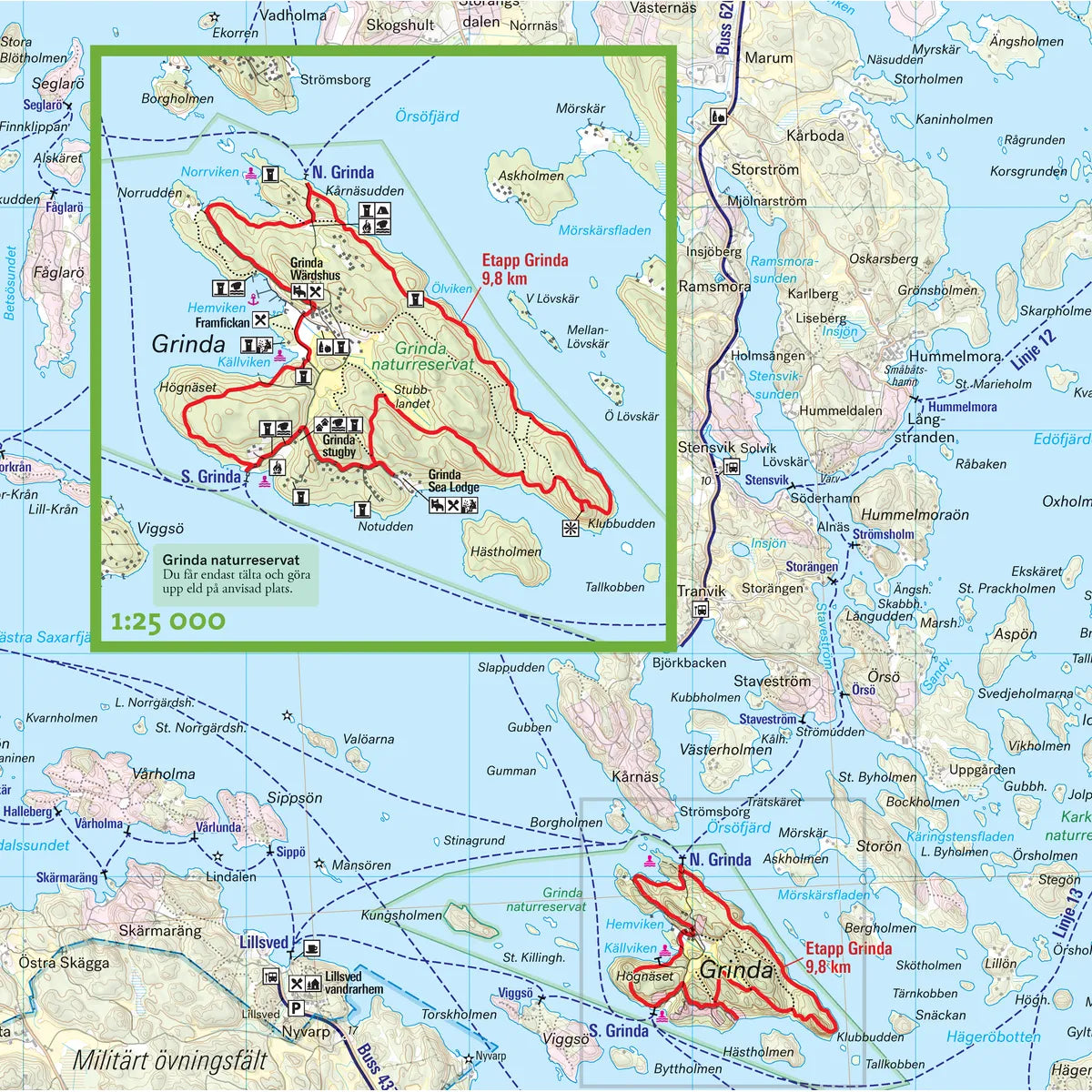 Calazo Karta Tyvek, Stockholm Archipelago Trail-Kajaksidan