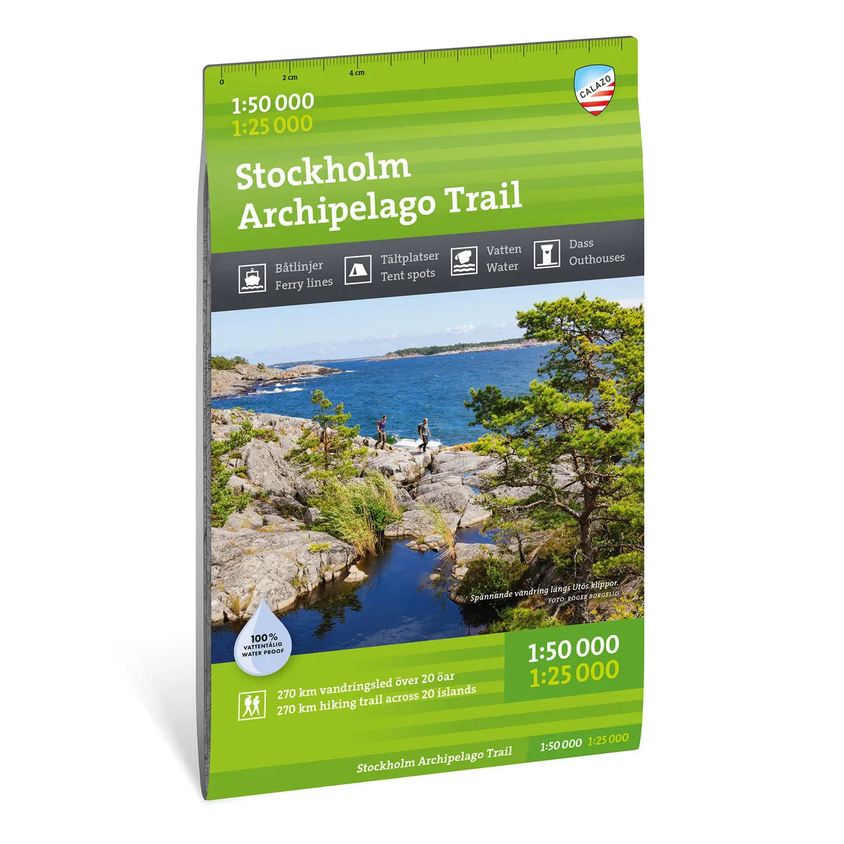 Calazo Karta Tyvek, Stockholm Archipelago Trail-Kajaksidan