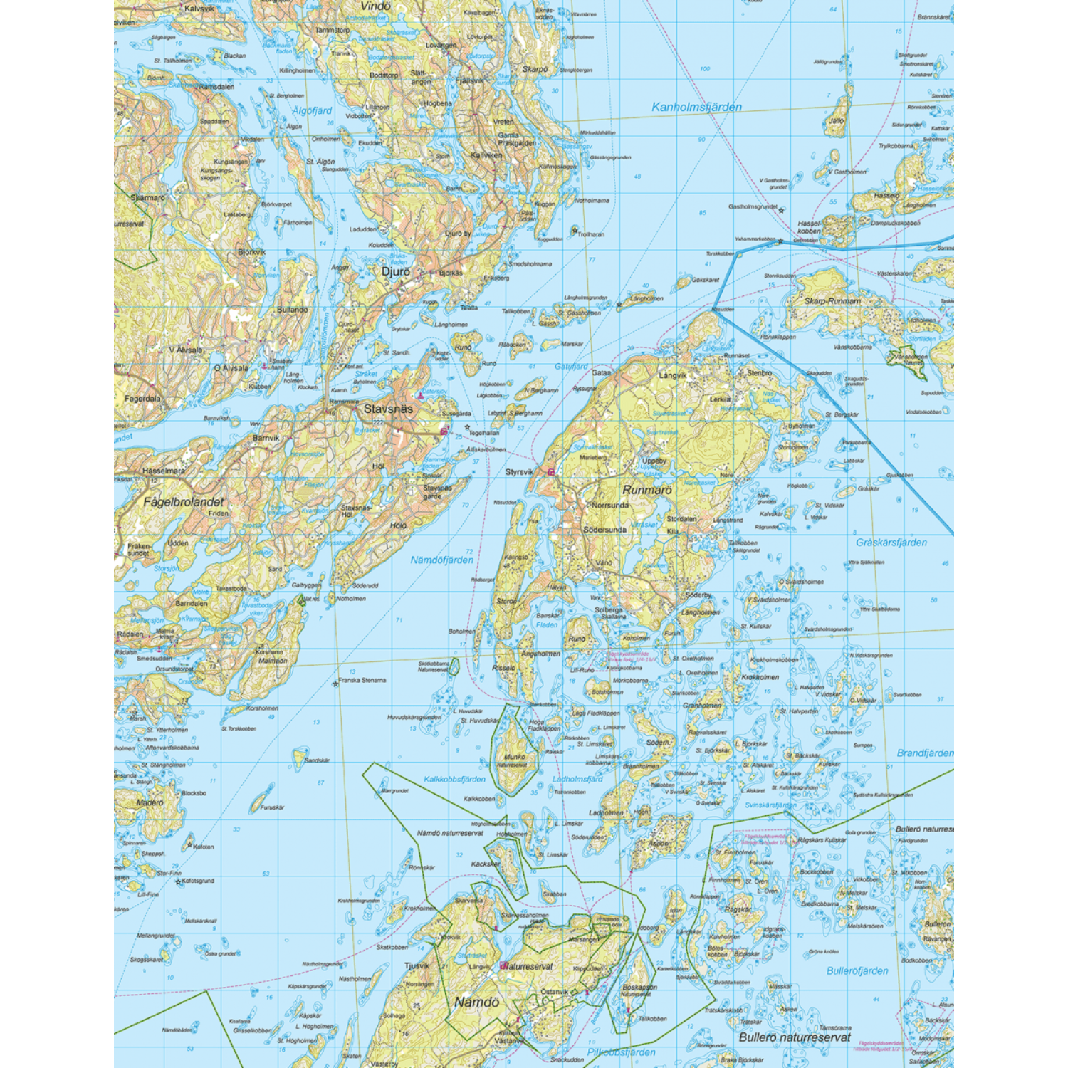 Calazo Karta Tyvek, Stockholms Södra Skärgård-Kajaksidan