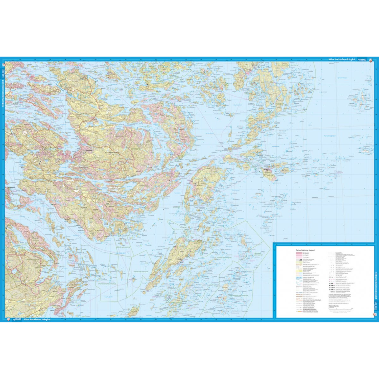 Calazo Karta Tyvek, Stockholms Södra Skärgård-Kajaksidan