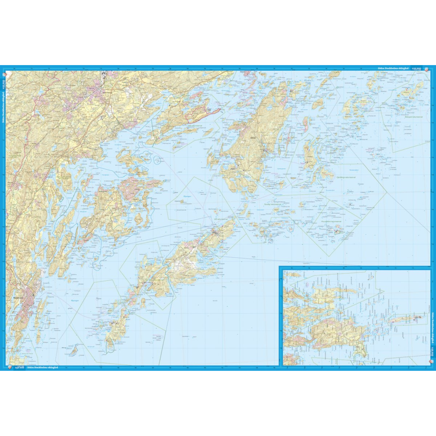 Calazo Karta Tyvek, Stockholms Södra Skärgård-Kajaksidan