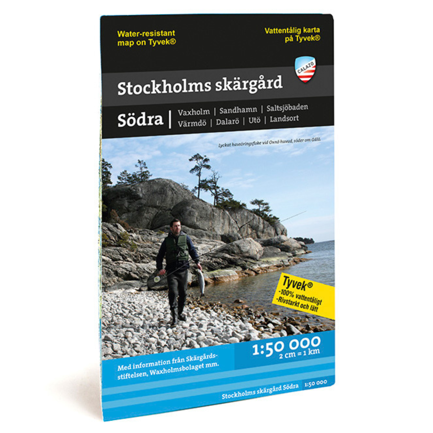 Calazo Karta Tyvek, Stockholms Södra Skärgård-Kajaksidan