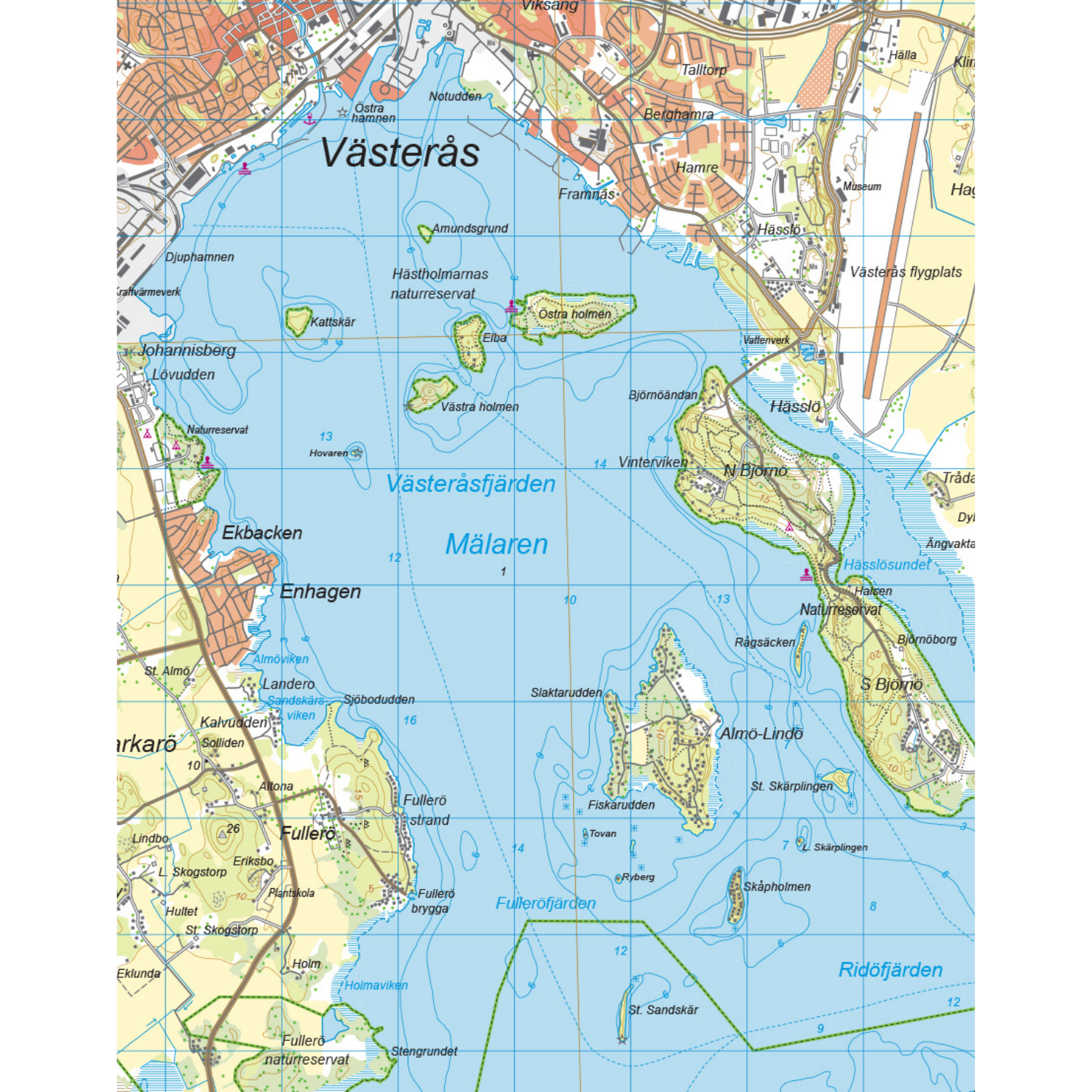 Calazo Karta Tyvek, Västra Mälaren-Kajaksidan