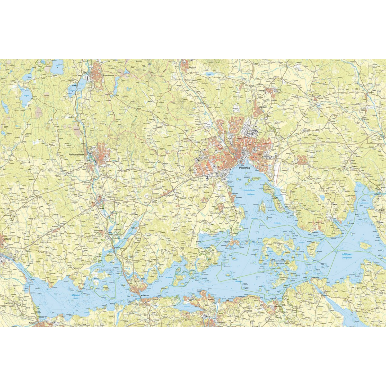 Calazo Karta Tyvek, Västra Mälaren-Kajaksidan