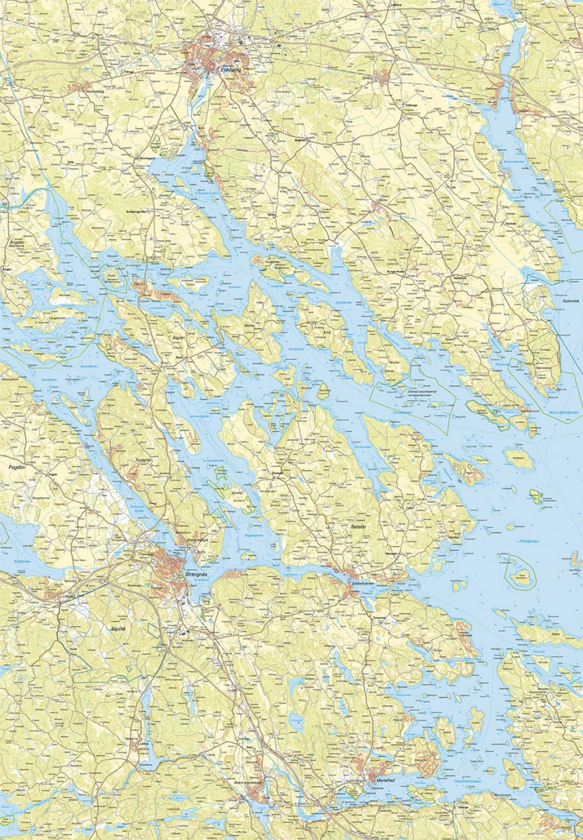 Calazo Karta Tyvek, Västra Mälaren-Kajaksidan