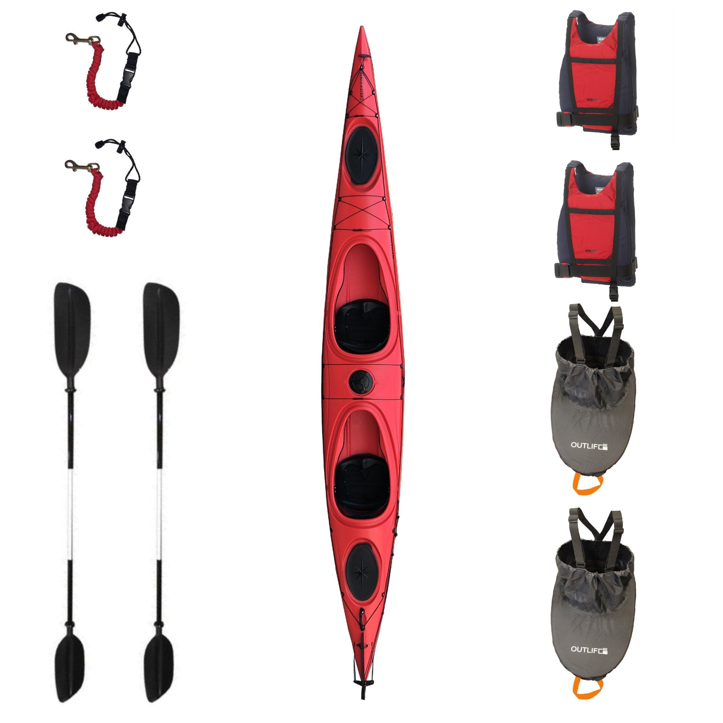 Kajakpaket Vento Duo 5.2 Dubbelkajak-Kajaksidan