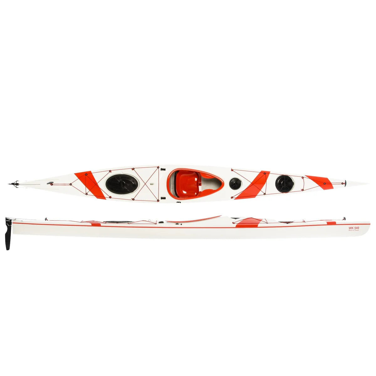 World of Kayaks WK540 Kajak, Carbon/Kevlar, Normal havskajaksits-Kajaksidan
