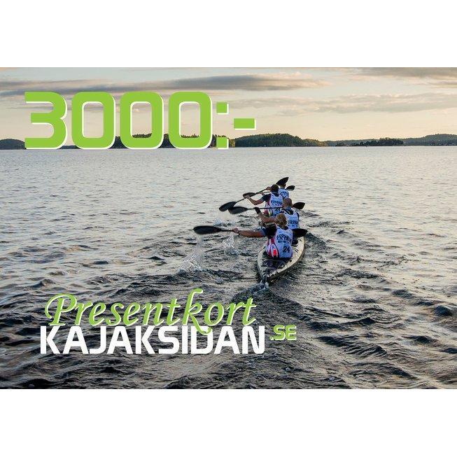 Presentkort 3000kr-Kajaksidan