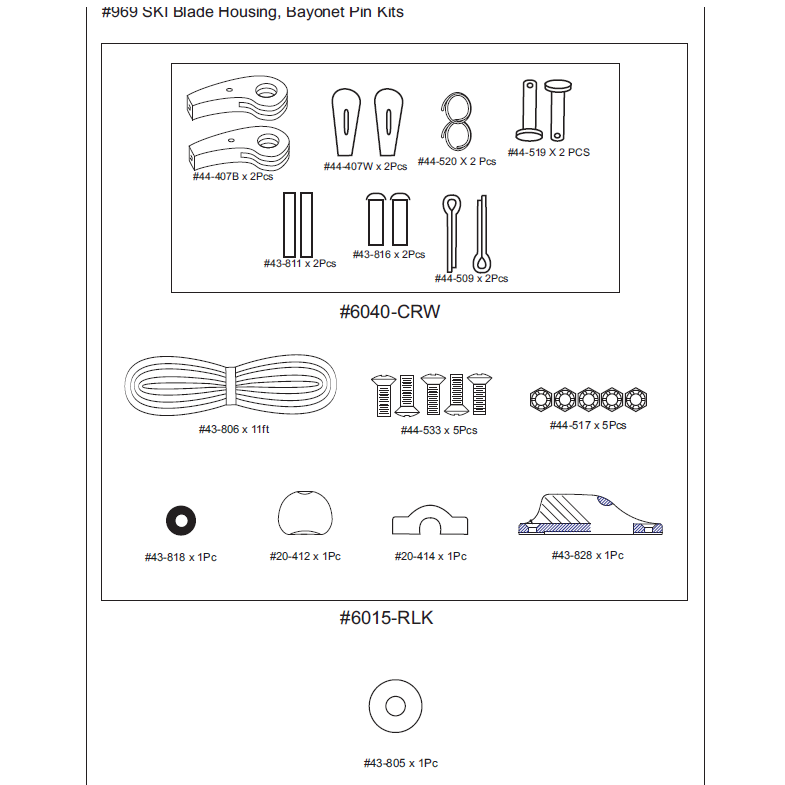 SmartTrack Roderhuvud Ski, Bottom Mount-Kajaksidan