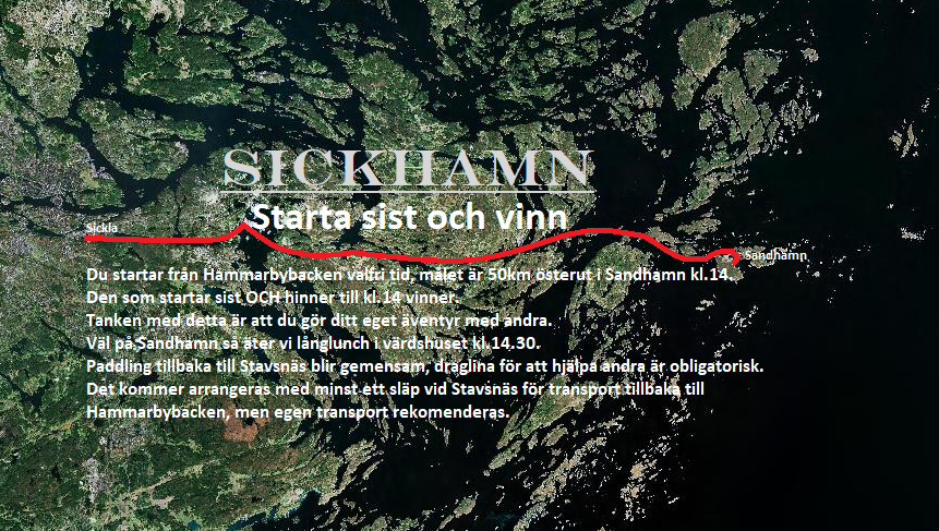 29/8 2026 SickHamn - Starta sist och vinn