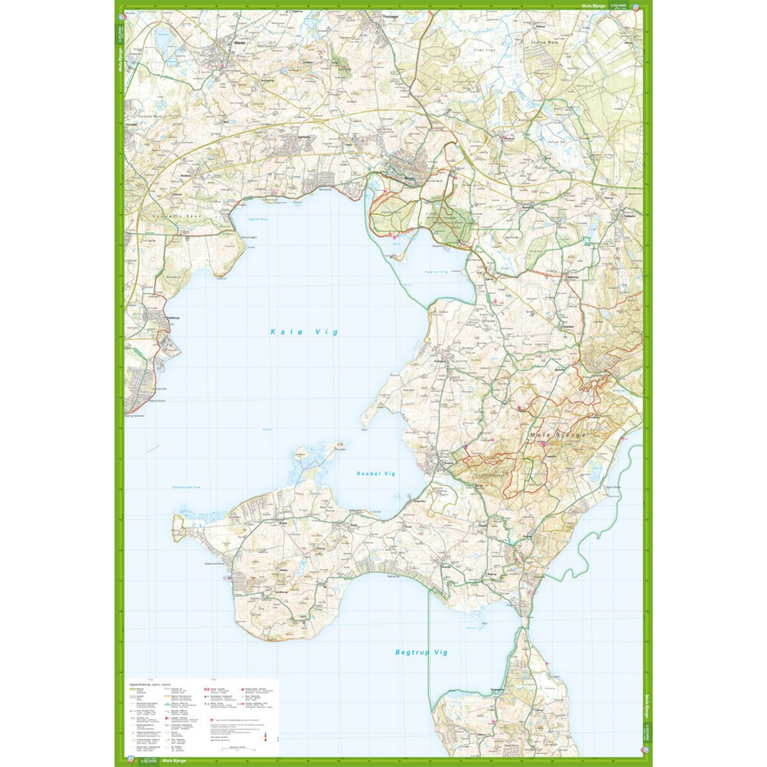 Calazo Karta Tyvek, Nationalpark Mols bjerge-Kajaksidan