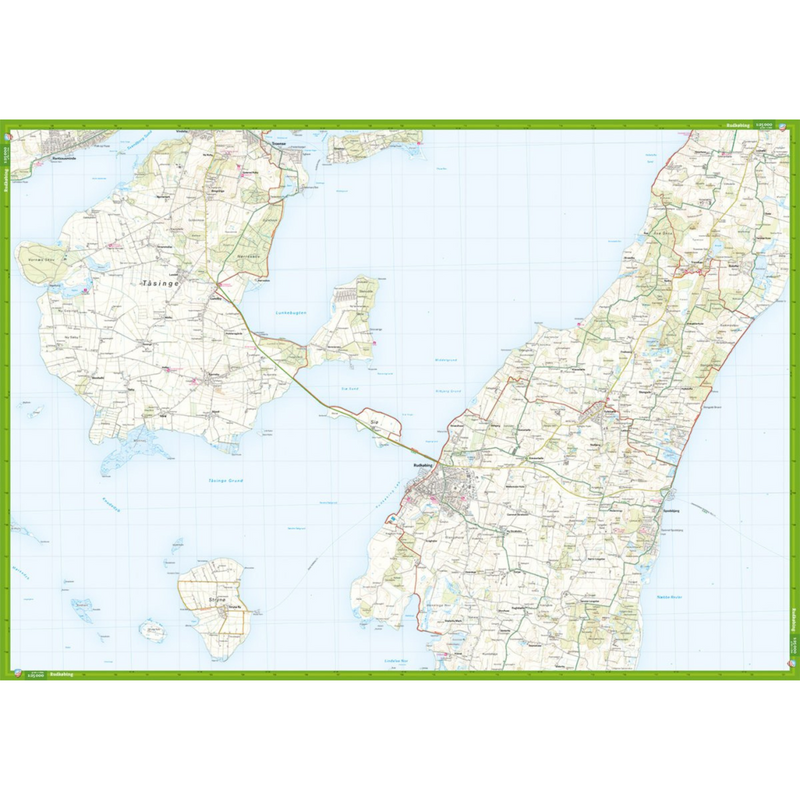 Calazo Karta Tyvek, Øhavsstien syd - Ærø & Rudkøping-Kajaksidan