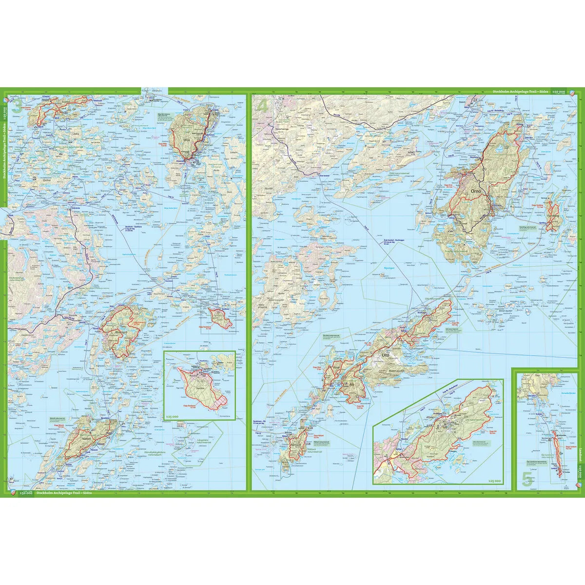 Calazo Karta Tyvek, Stockholm Archipelago Trail-Kajaksidan
