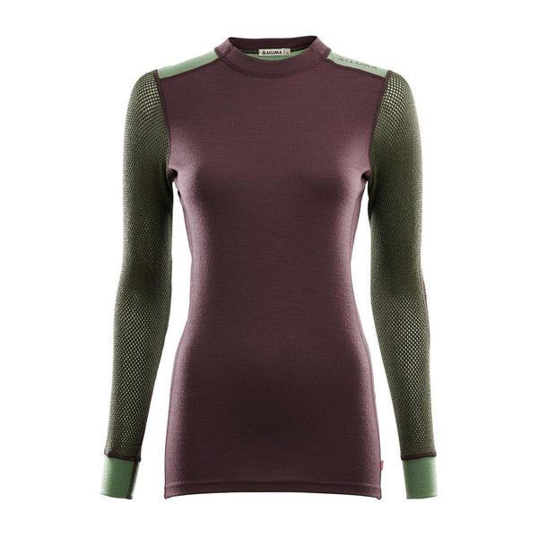 Aclima WoolNet Hybrid Crew Neck Underställströja, Dam-Kajaksidan