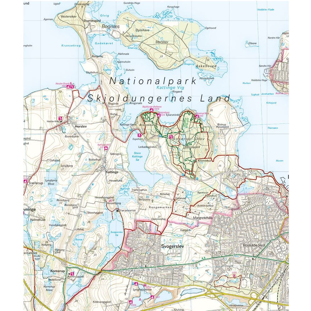 Calazo Karta Tyvek, Roskilde & Nationalpark Skjoldungernes land-Kajaksidan