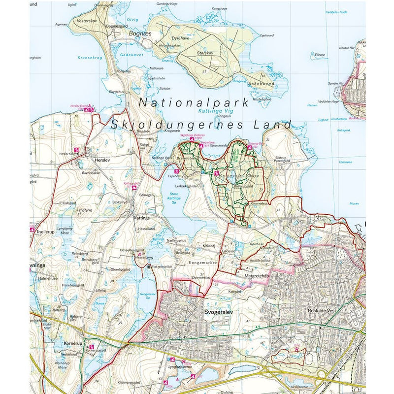 Calazo Karta Tyvek, Roskilde & Nationalpark Skjoldungernes land-Kajaksidan